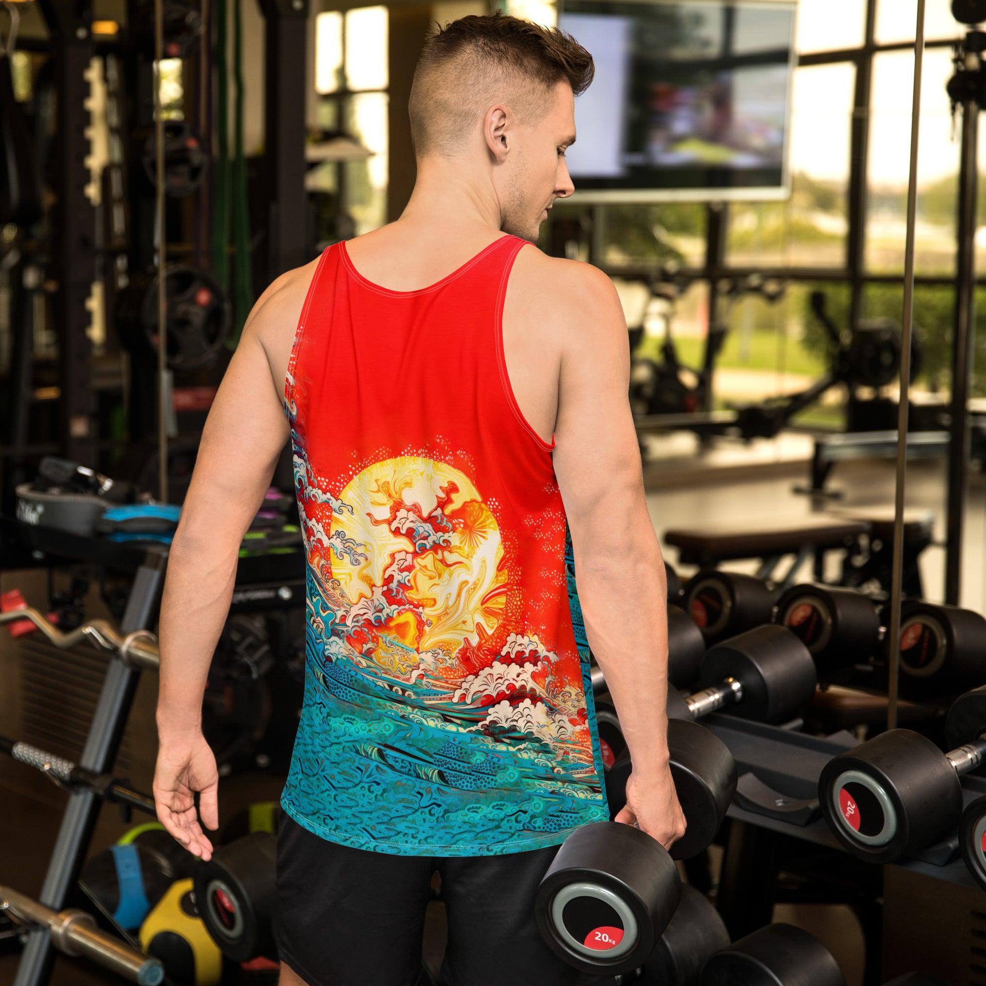 "Men's Surfer's Paradise All-Over Print Tank Top Ride The Waves In Paradise - Beyond T-shirts