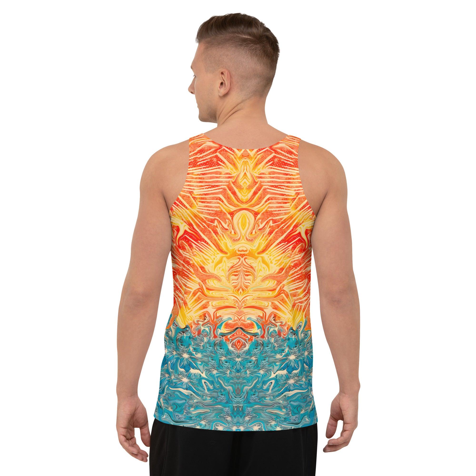 Tropical Surf All-Over Print Men's Tank Top Surfing Escape - Beyond T-shirts