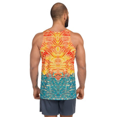 Tropical Surf All-Over Print Men's Tank Top Surfing Escape - Beyond T-shirts