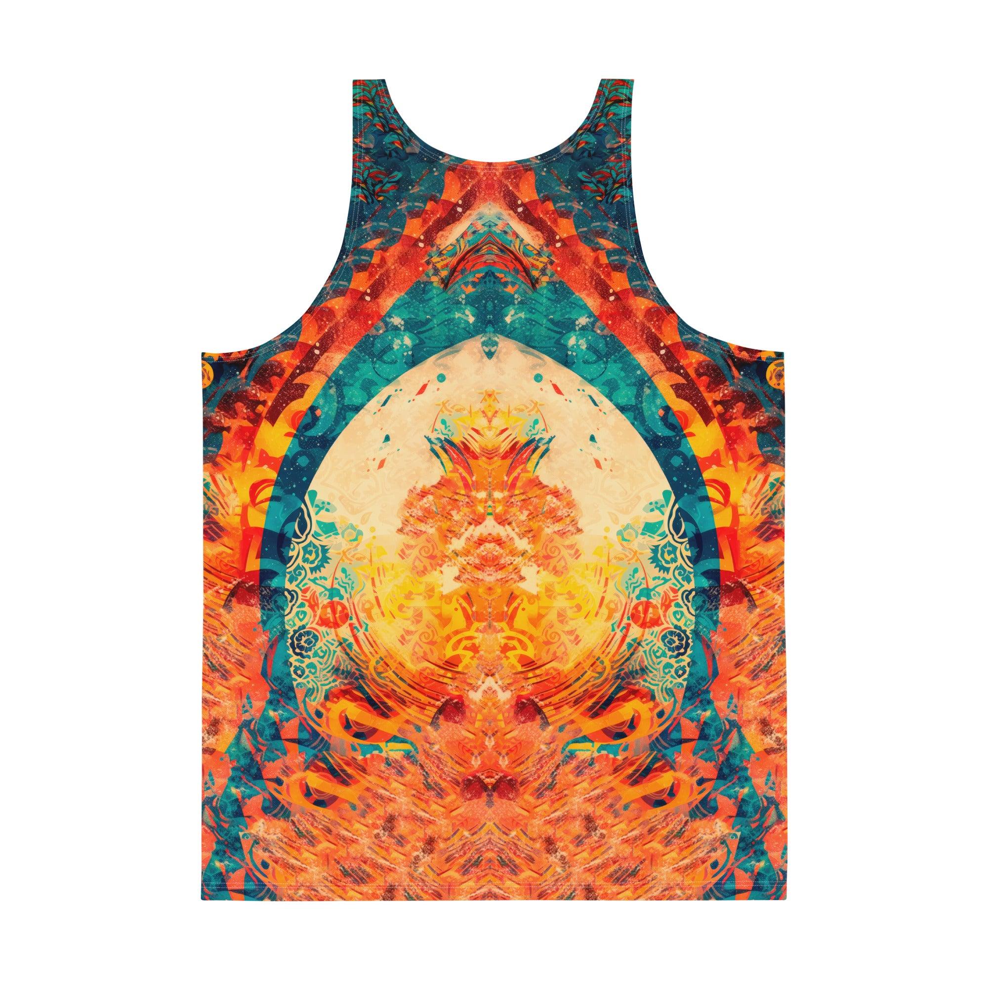 Sun-Kissed Surf Serenity All-Over Print Tank Tee - Beyond T-shirts