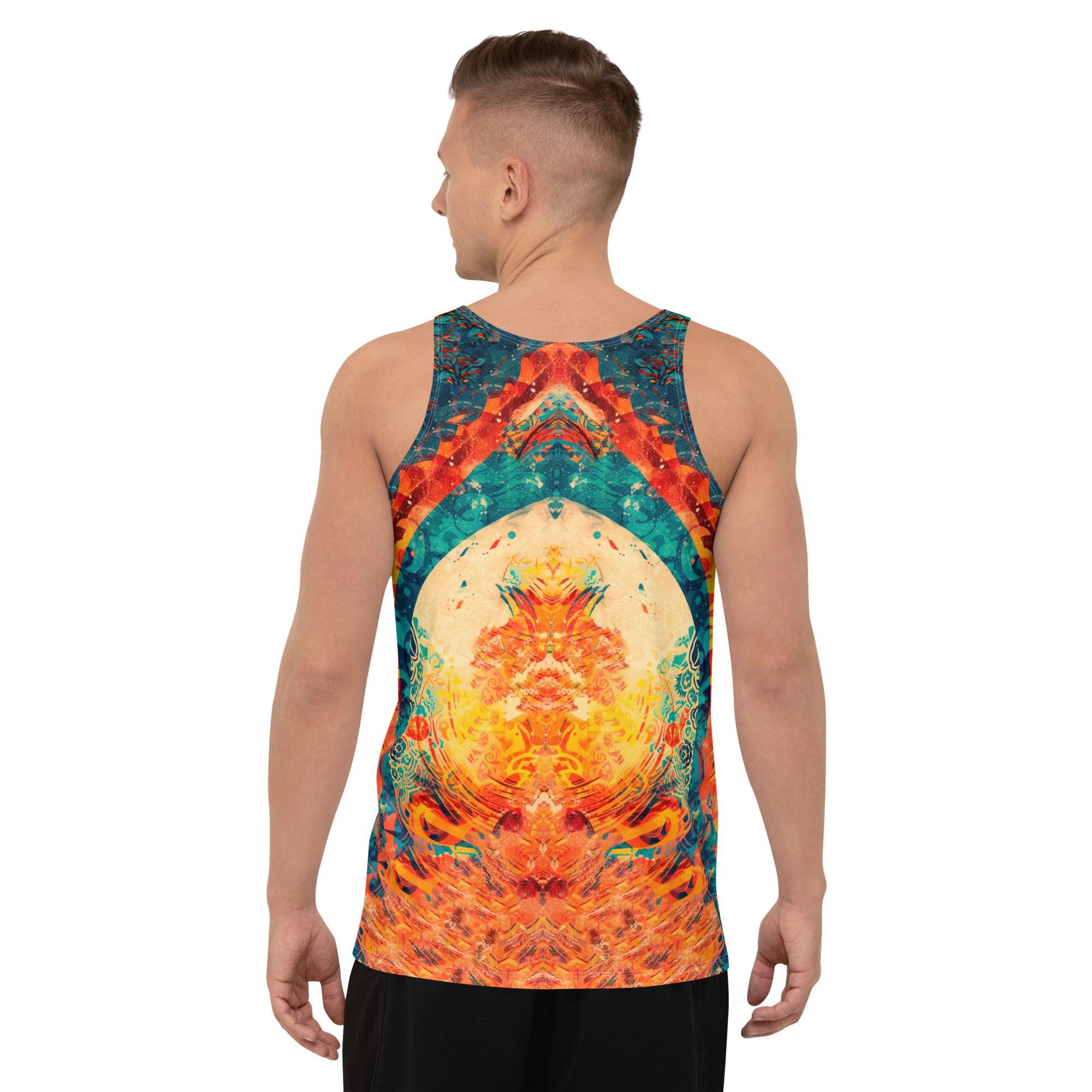 Sun-Kissed Surf Serenity All-Over Print Tank Tee - Beyond T-shirts