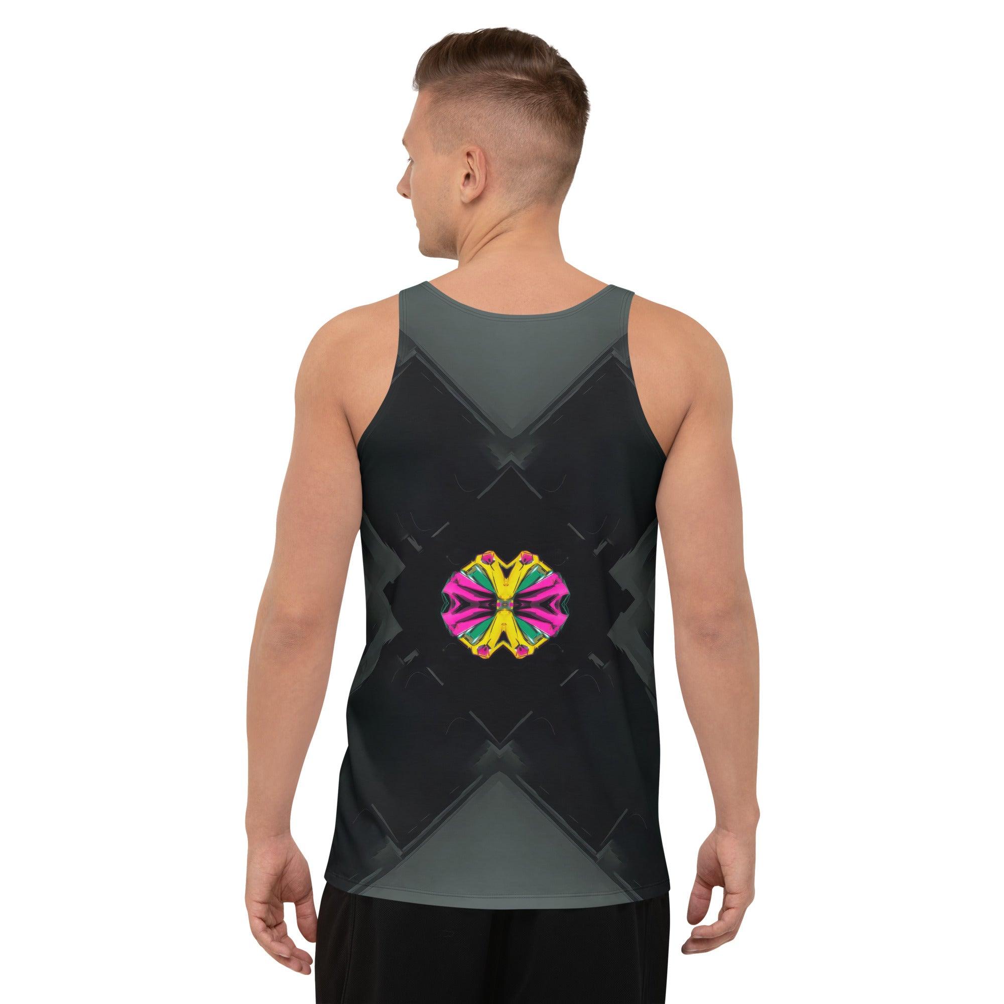 Futuristic Lines All-Over Print Men's Tank Top - Beyond T-shirts