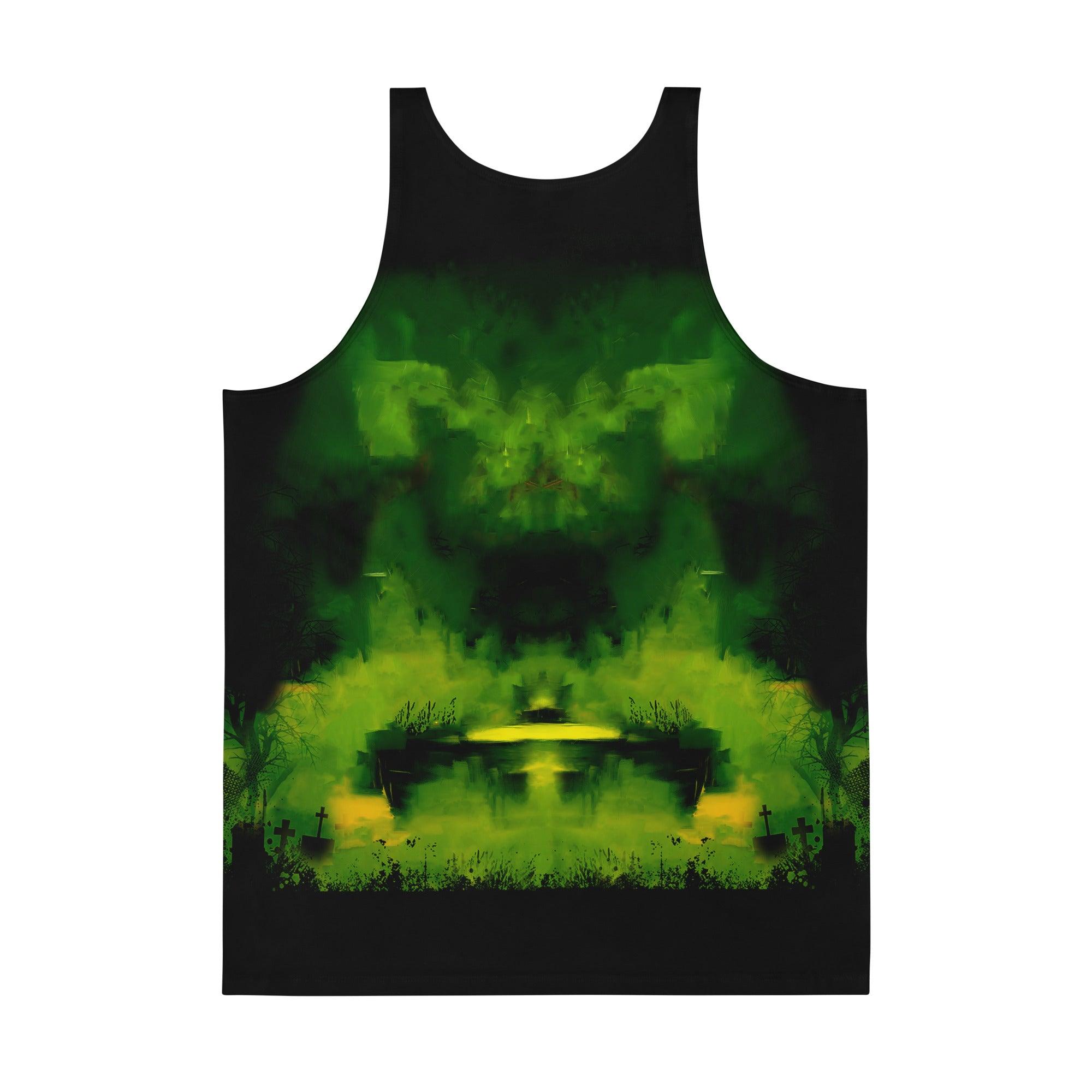 Cemetery Midnight Feast Men's Halloween Tank Top - Beyond T-shirts