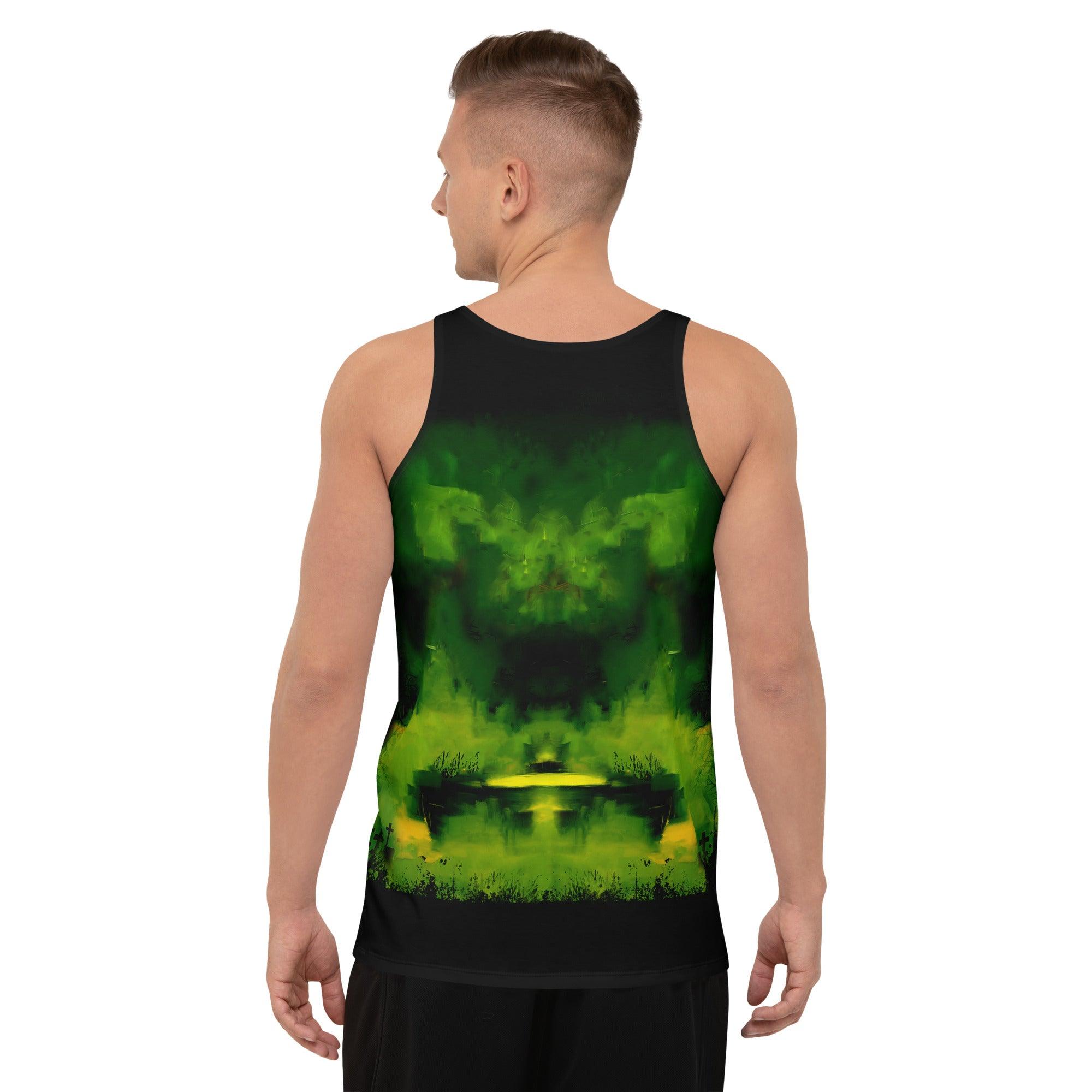 Cemetery Midnight Feast Men's Halloween Tank Top - Beyond T-shirts