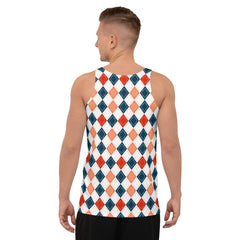 Elegant Diamond Dance All-Over Print Men's Tank Top