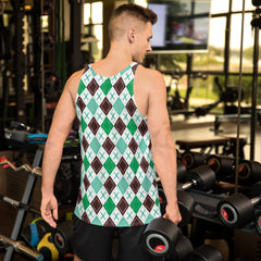 Diamond Elegance All-Over Print Men's Tank Top