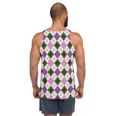 Intricate Diamond Whirlwind All-Over Print Men's Tank Top