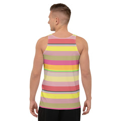 Carnival Confetti Colorful Stripe All-Over Print Men's Tank Top