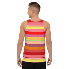 Luminous Galaxy Colorful Stripe All-Over Print Men's Tank Top