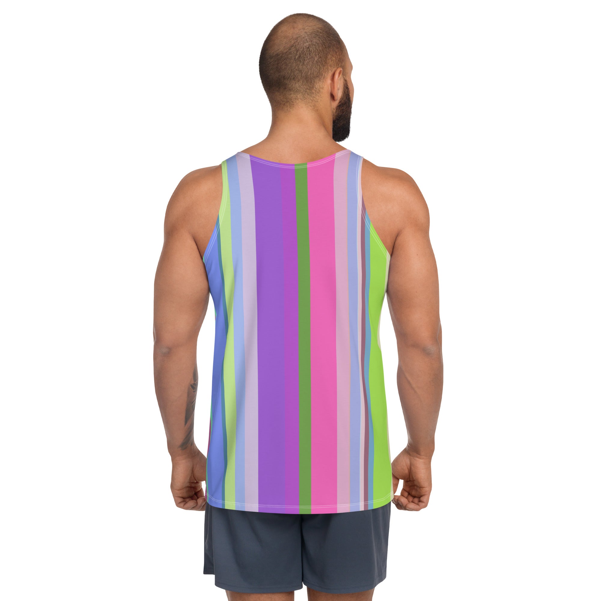 Athlete wearing Dynamic Lines Men's Tank Top during workout.