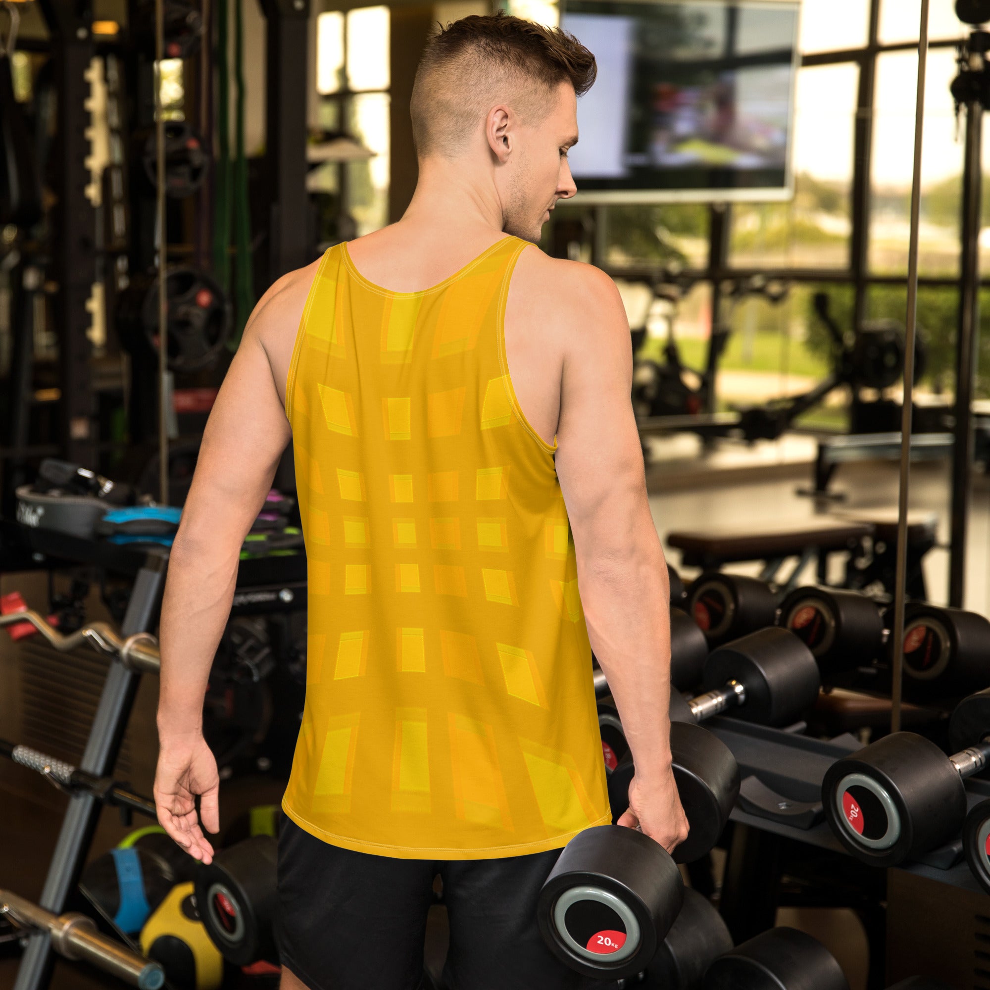 Close-up of the Galactic Horizon print on Men's Tank Top