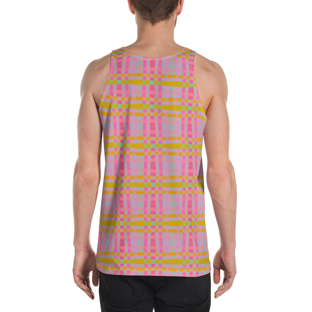 Comfortable and trendy men's Monochrome Edge sleeveless shirt.