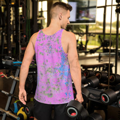 Colorful Rainbow Rhapsody Pattern on Men's Top