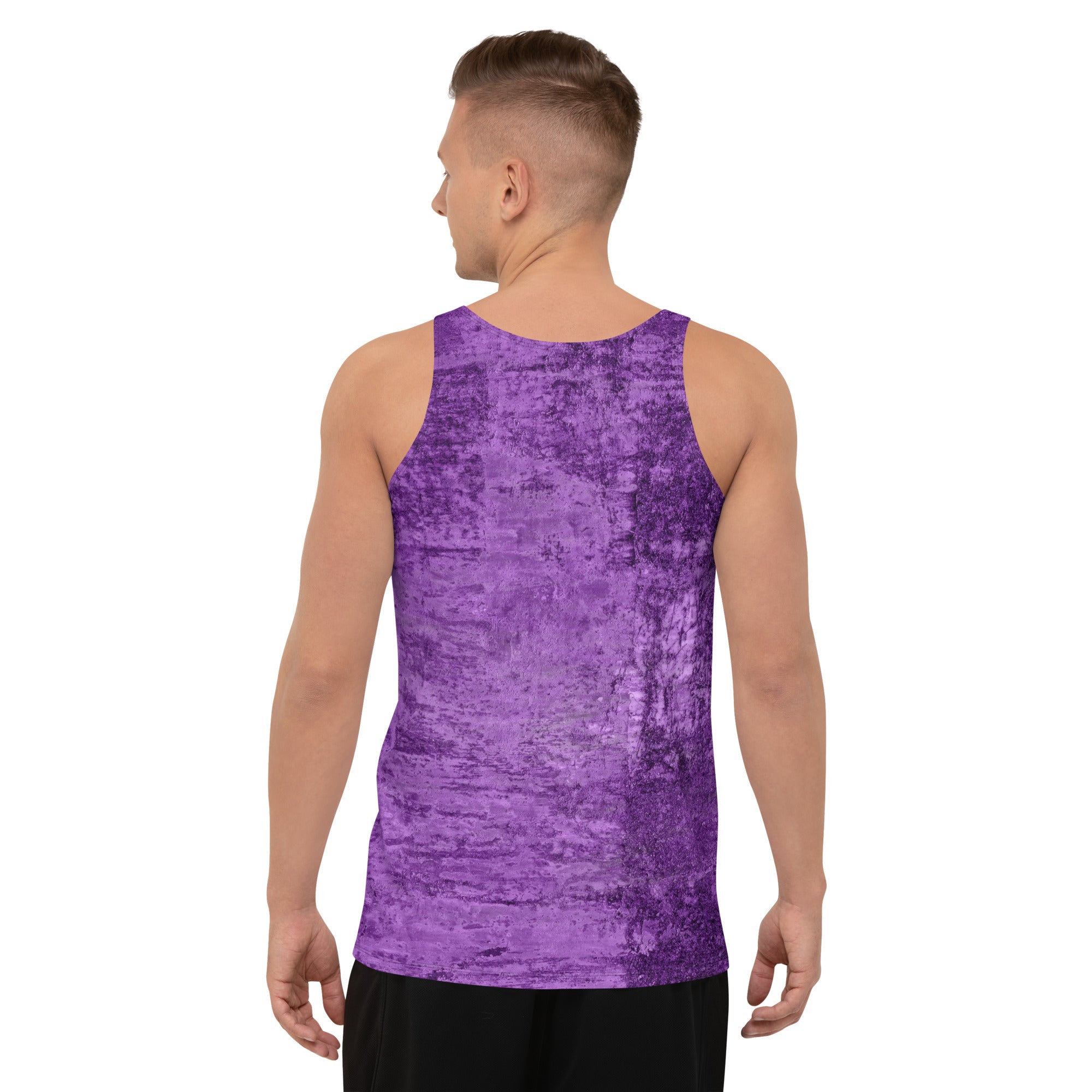 Eye-Catching Vibrant Vortex Pattern on Men's Tank