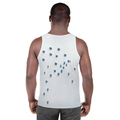 Close-up of Zen Lotus design on men's tank top