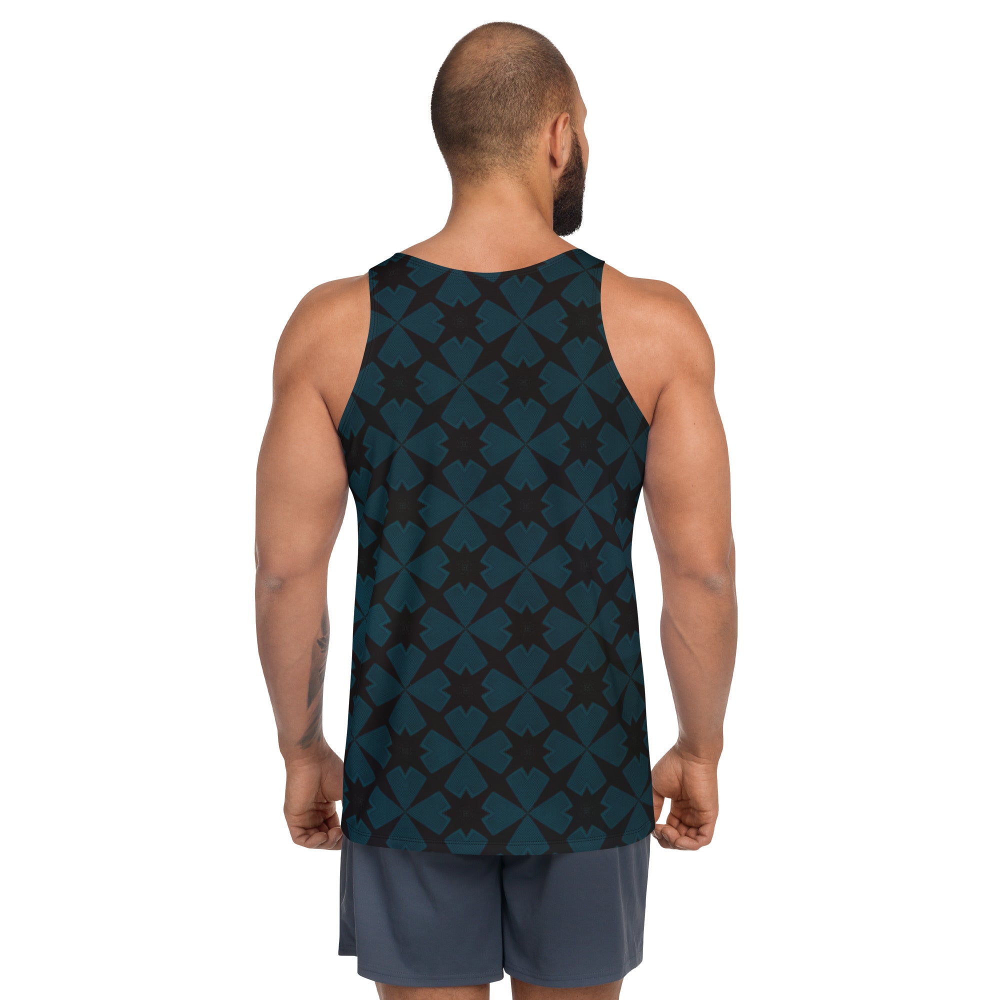 Botanic Breeze Men's Tank Top - Close-up of fabric pattern