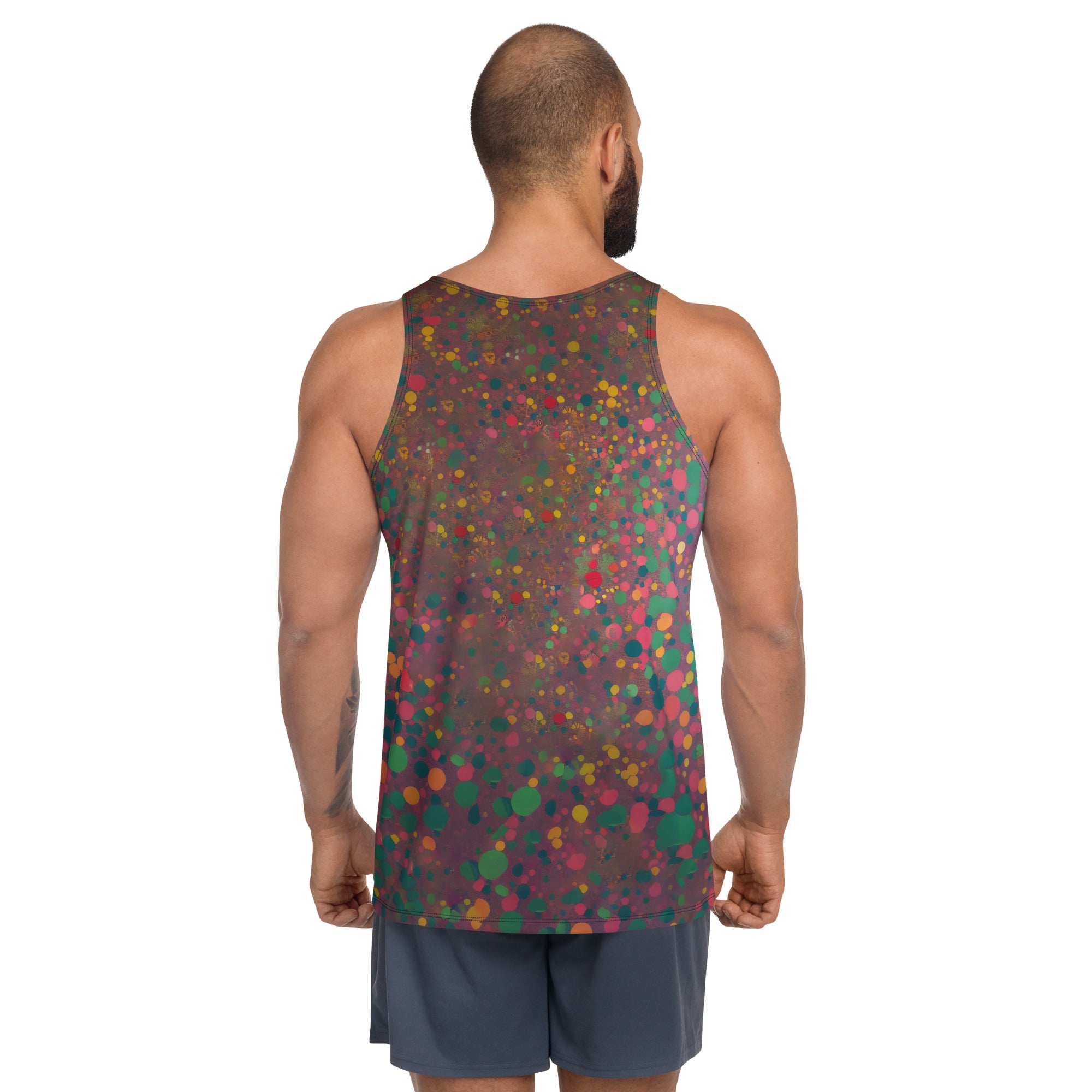 Petal Power Men's Tank Top - Floral Design Detail