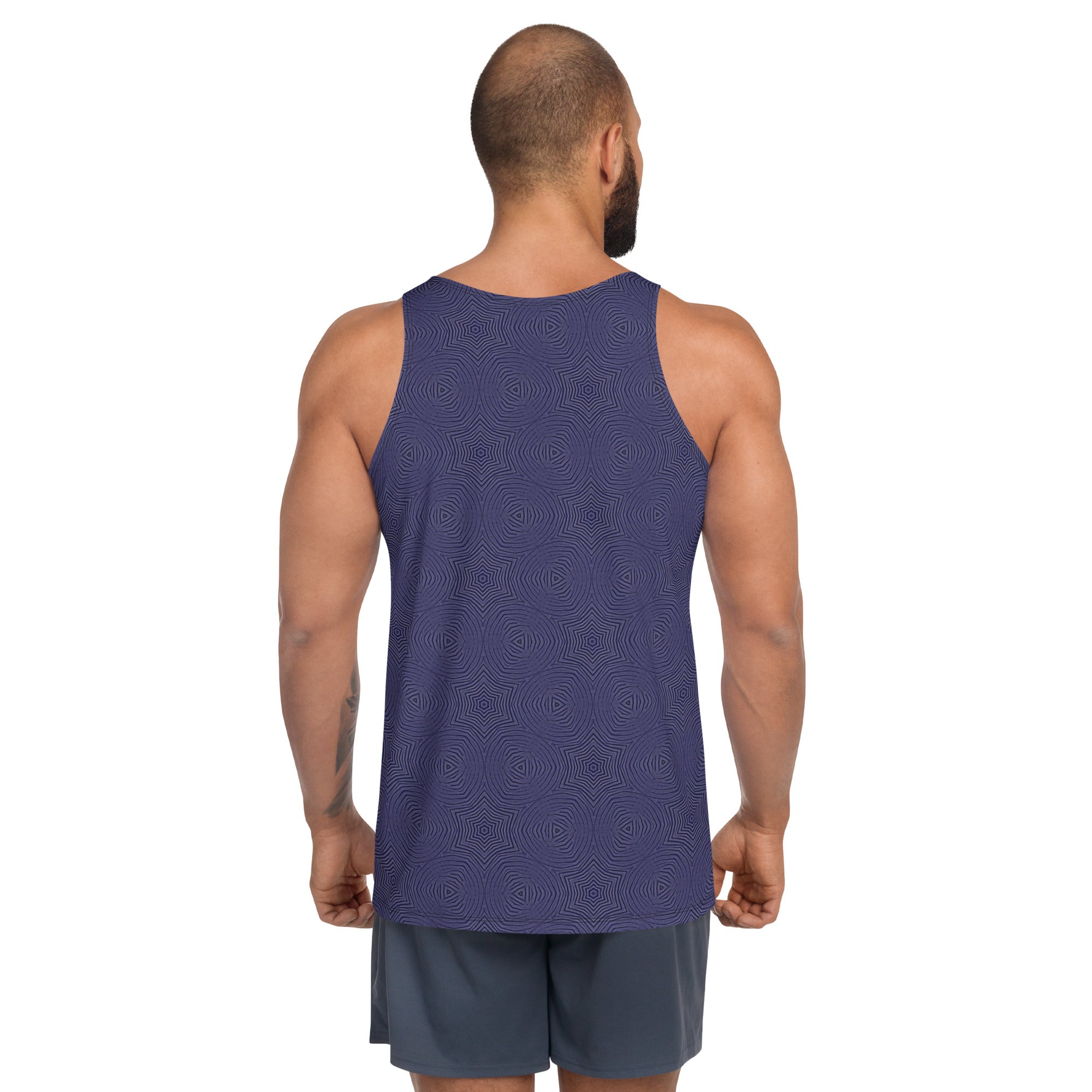 Floral Fusion Men's Tank Top - On Model Wearing It