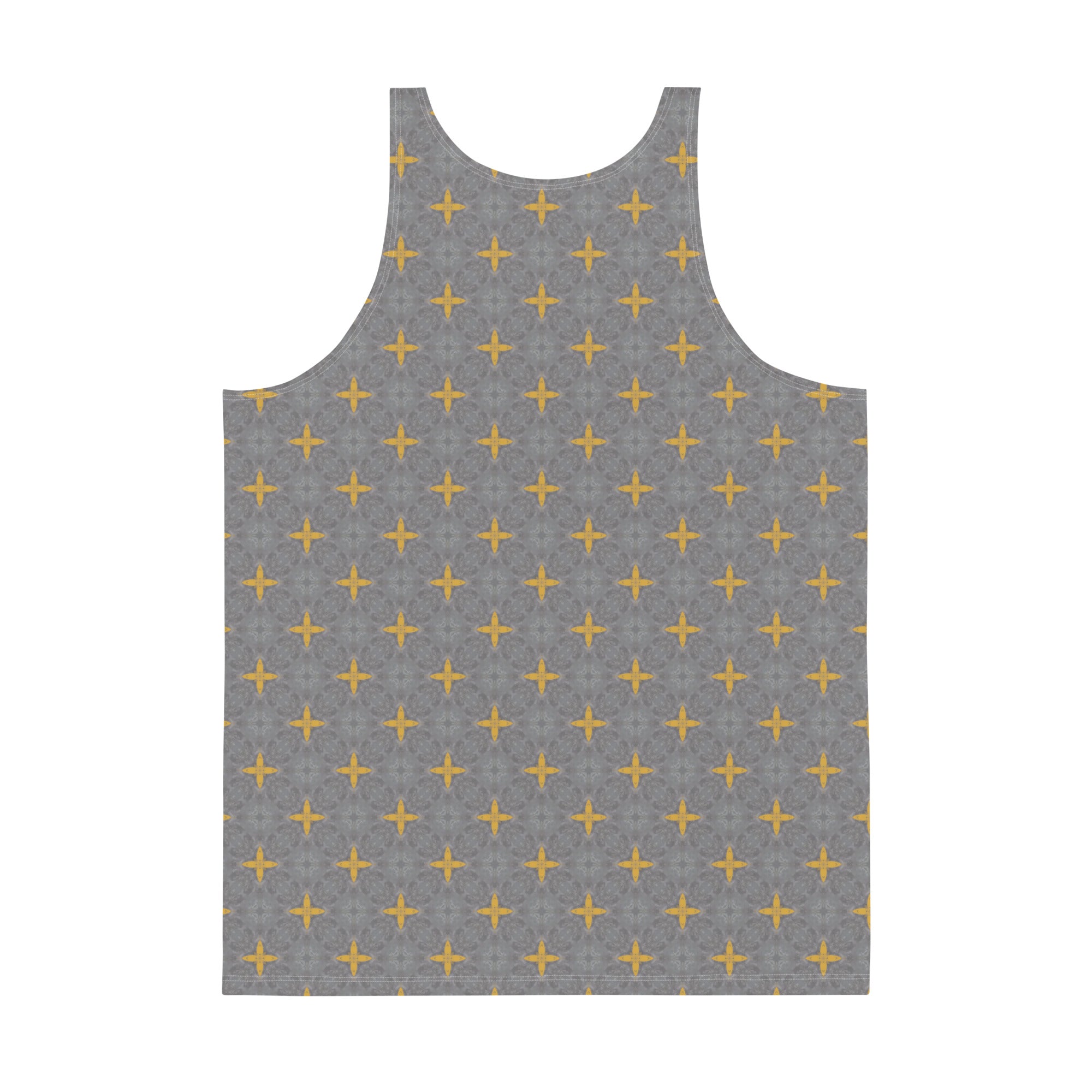 Stylish Midnight Stroke Men's Tank Top laid flat.