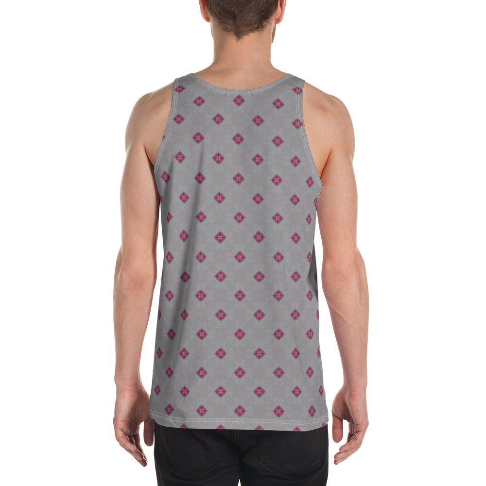 Close-up of Graphite pattern on Men's Tank Top.