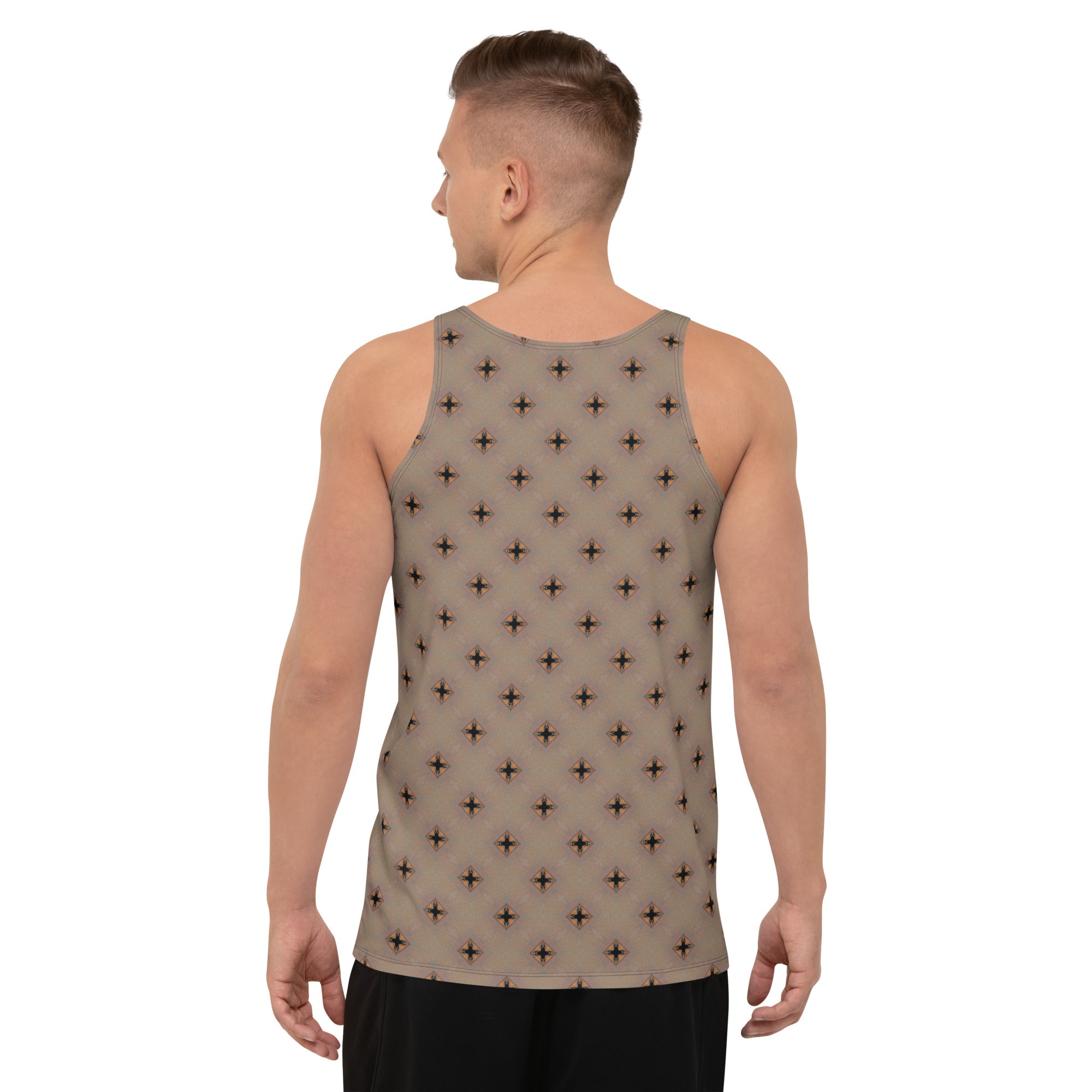 Comfortable and breathable men's tank top for gym wear.