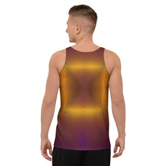 Enigmatic Essence Men's Tank Top folded neatly, highlighting the abstract pattern