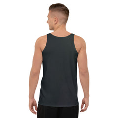 Back view of Sonic Flow Men's Tank Top showcasing the pattern.