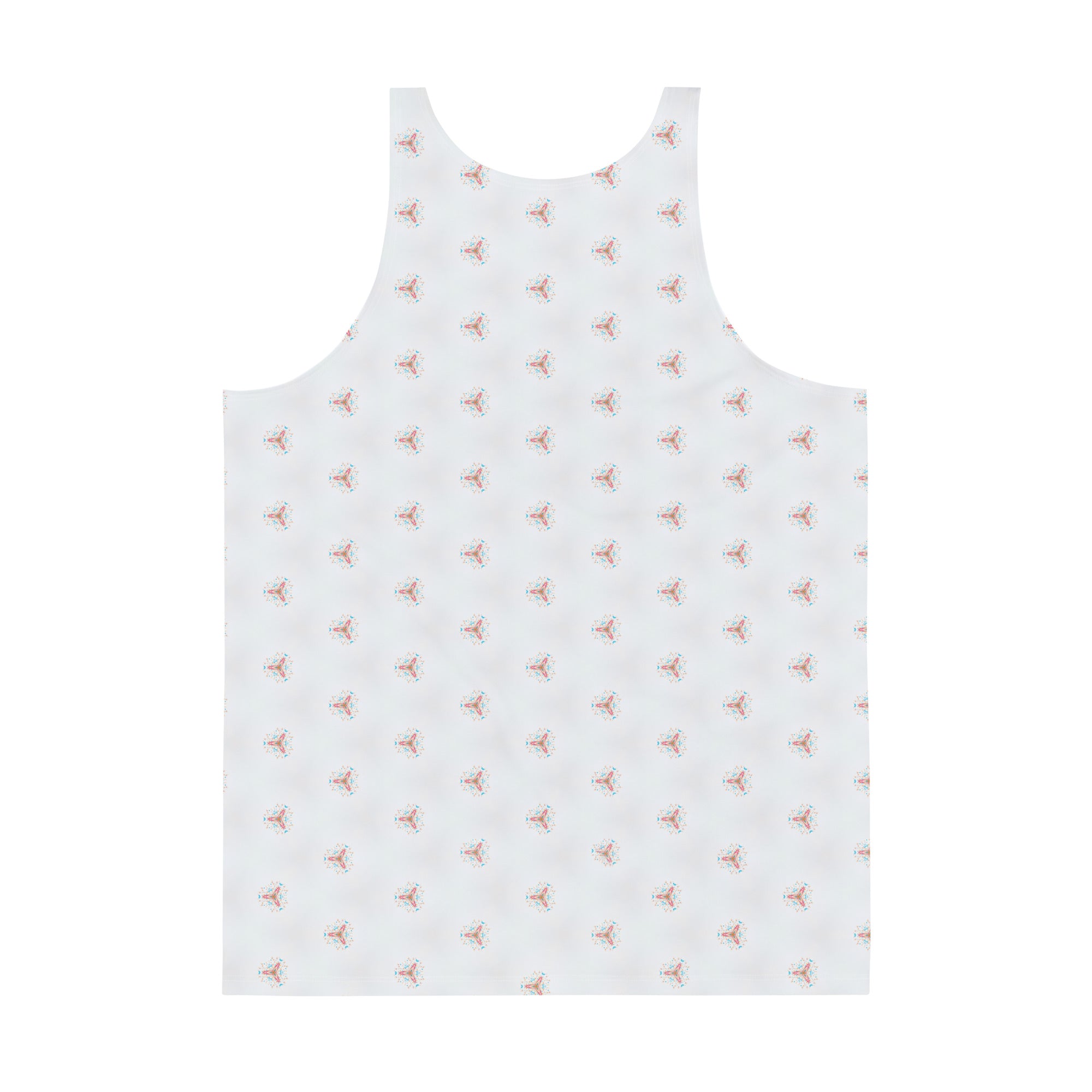Men's tank top with origami crane pattern.