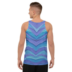 Stylish Men's Tank Top featuring Paper Elephant Majesty pattern.