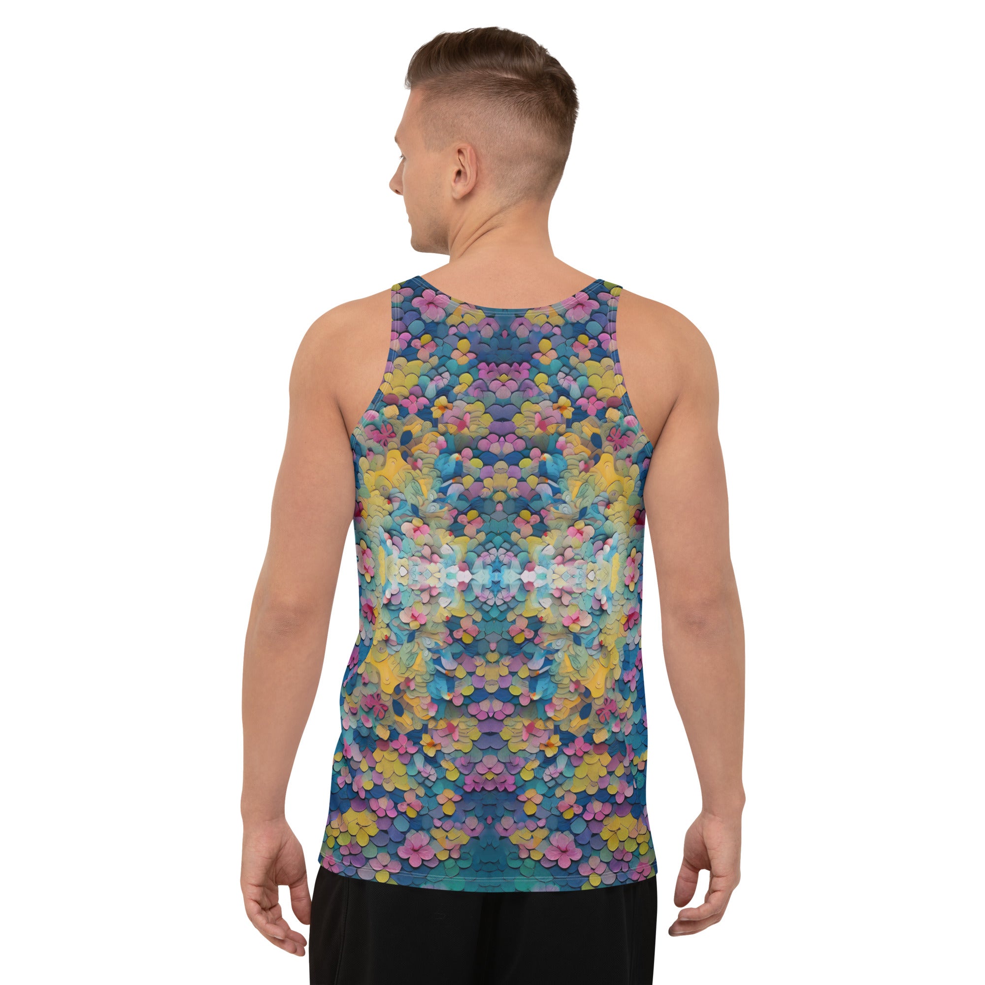 Stylish Kirigami Tiger Prowl tank top for men.