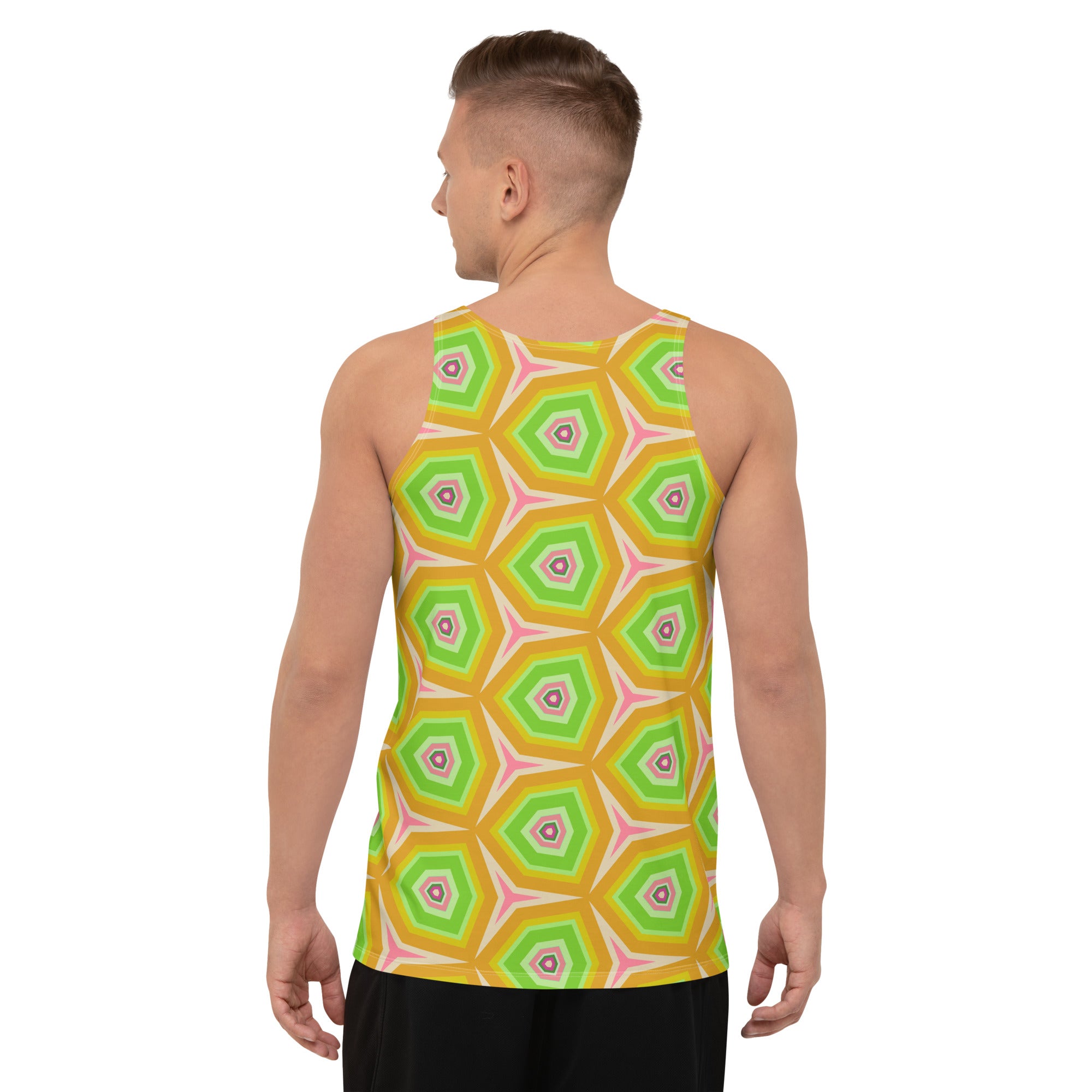Abstract Waves Men's Tank Top back view