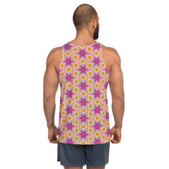 Man wearing Urban Jungle design tank top