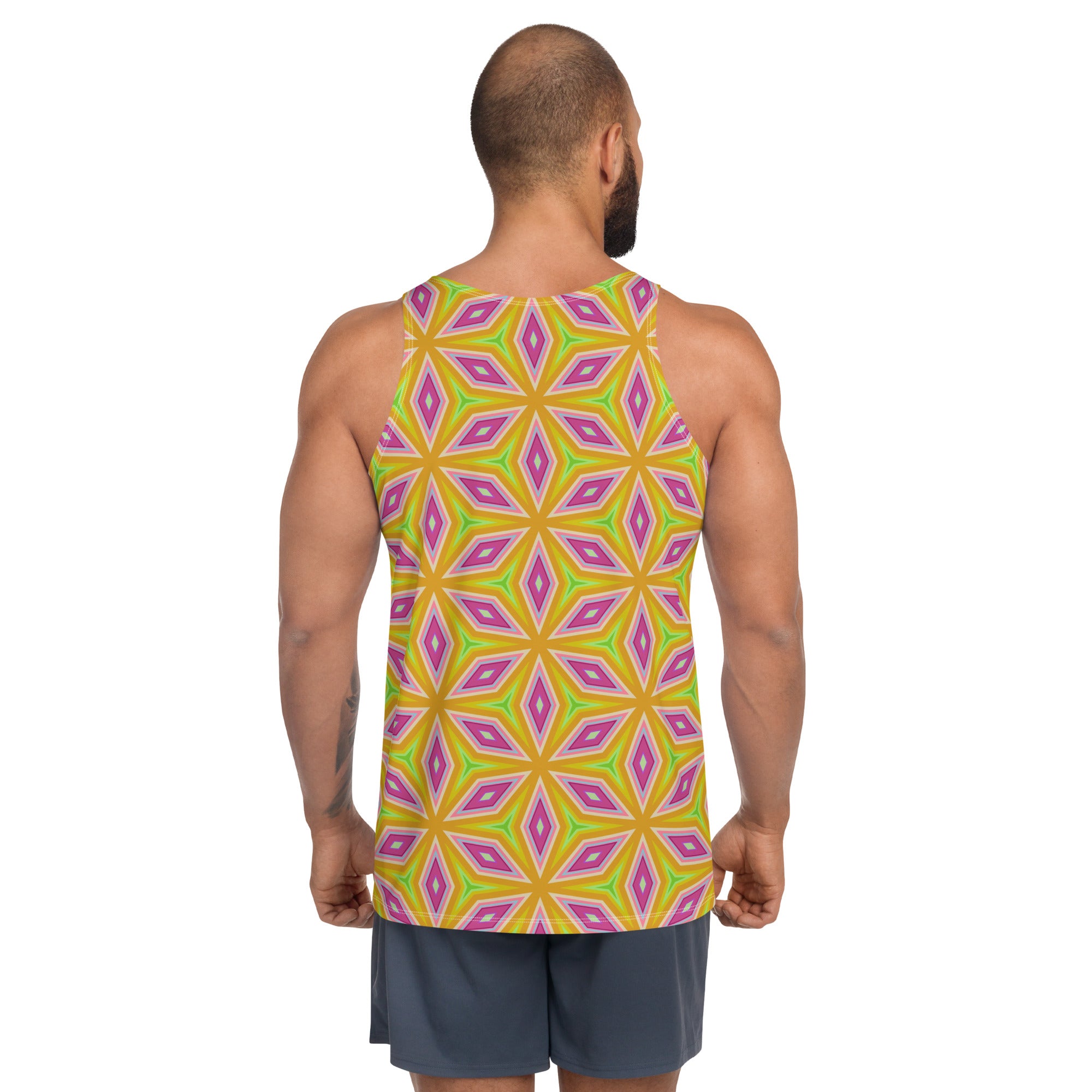 Colorful ethnic design on men's apparel.