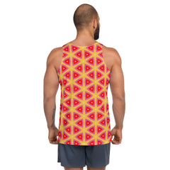 Fashionable men's tank top with camouflage print