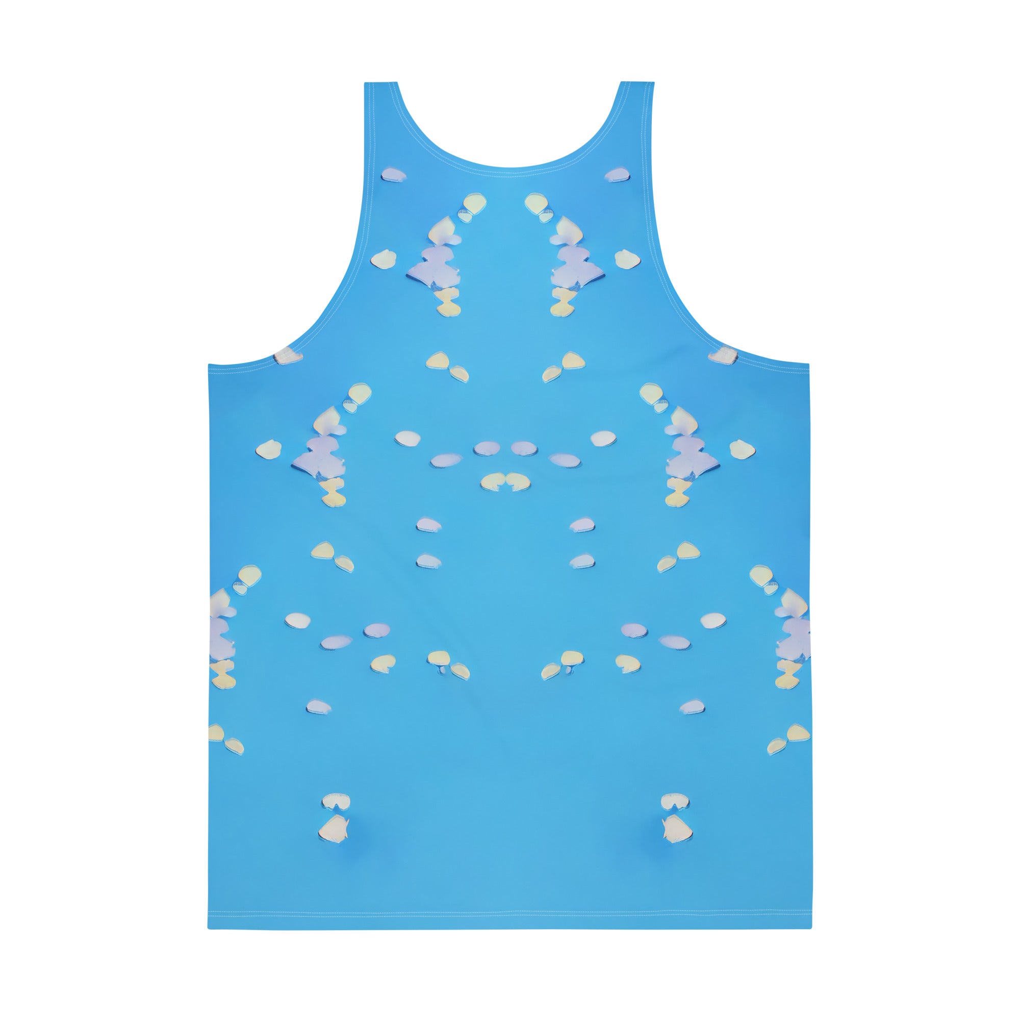 Men's tank top featuring Paper Peony Bloom design.