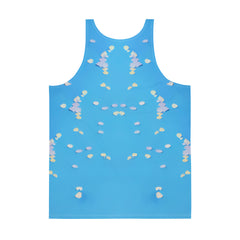 Men's tank top featuring Paper Peony Bloom design.