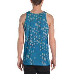 Stylish Paper Cherry Blossom Zen tank top for men.