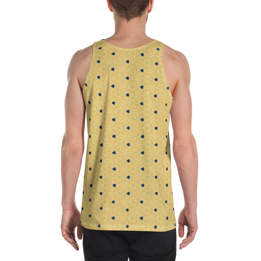 Stylish Origami Lotus Peace tank top for men.