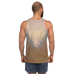 Men's tank top with cat print