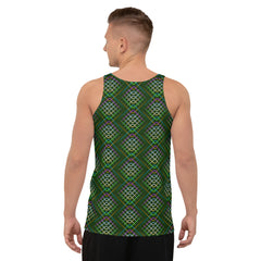 Front view of Abstract Art Men's Tank Top on display