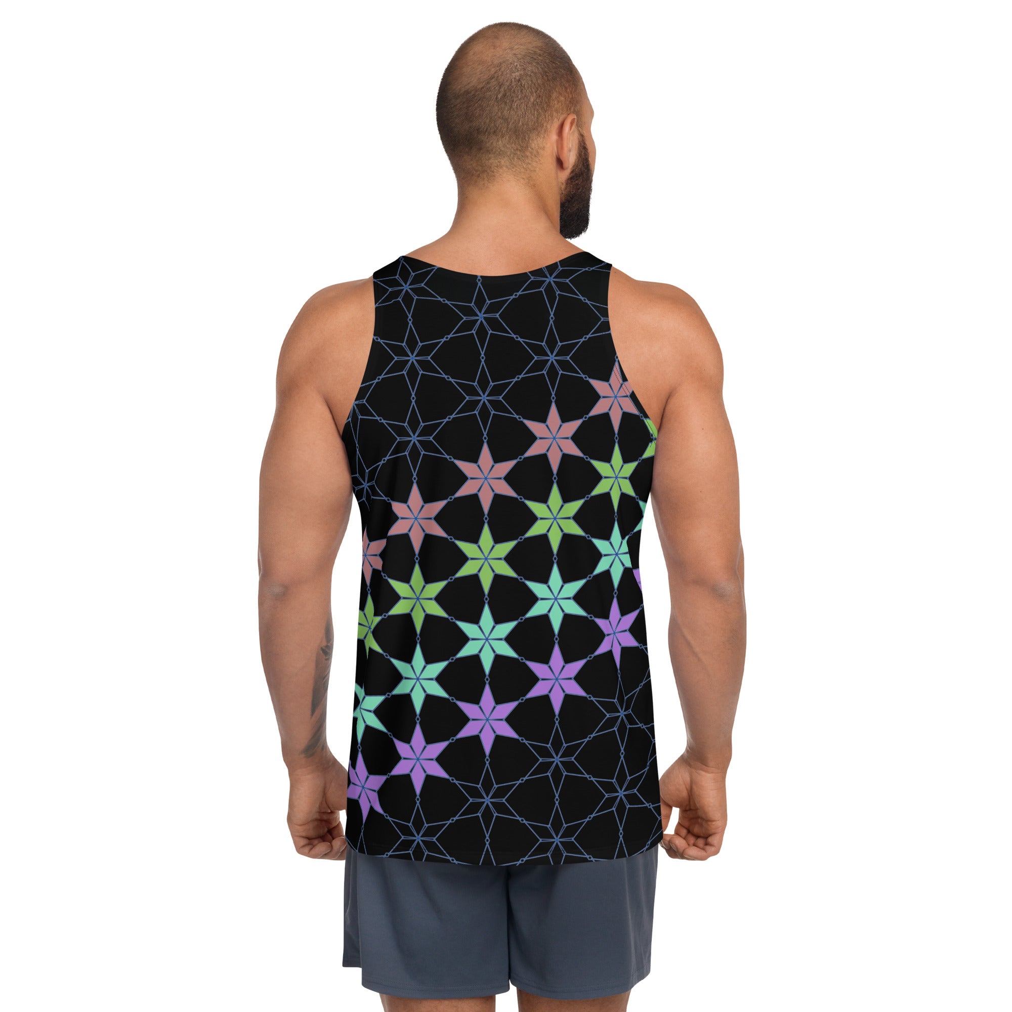 Man wearing Retro Arcade Men's Tank Top