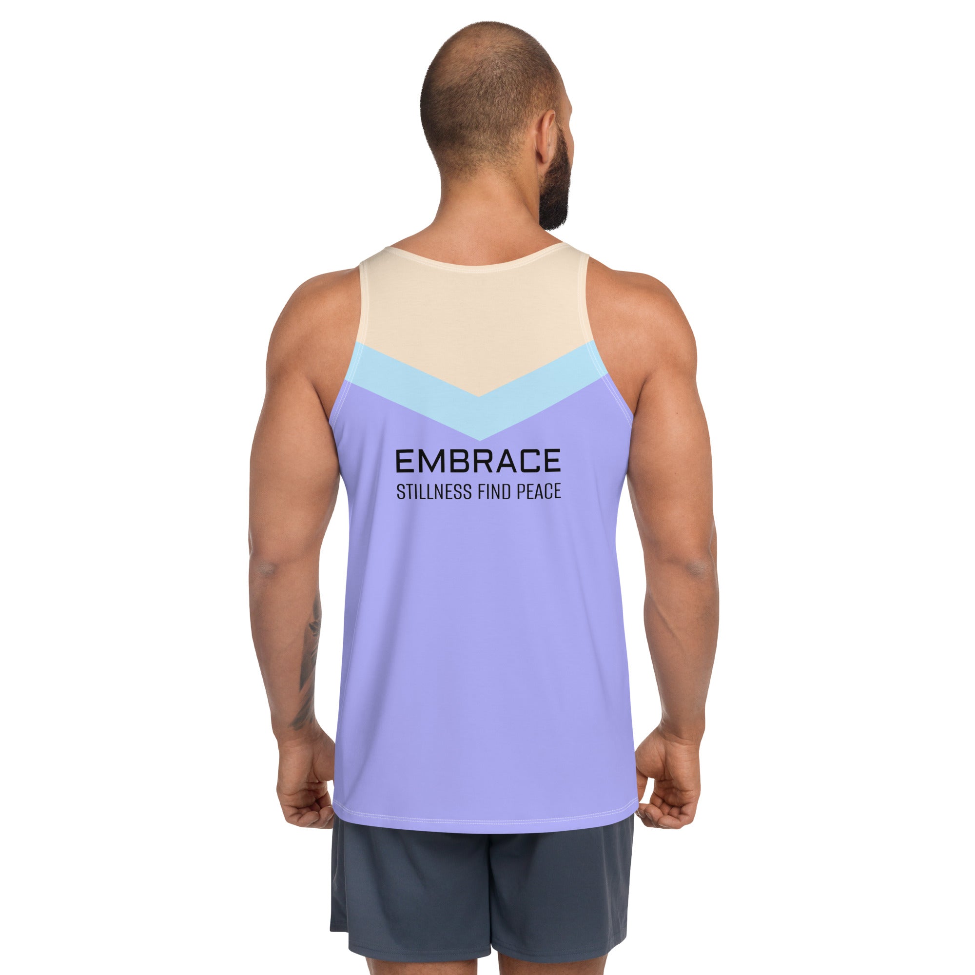 Sun Salutation Men's Tank Top side profile.