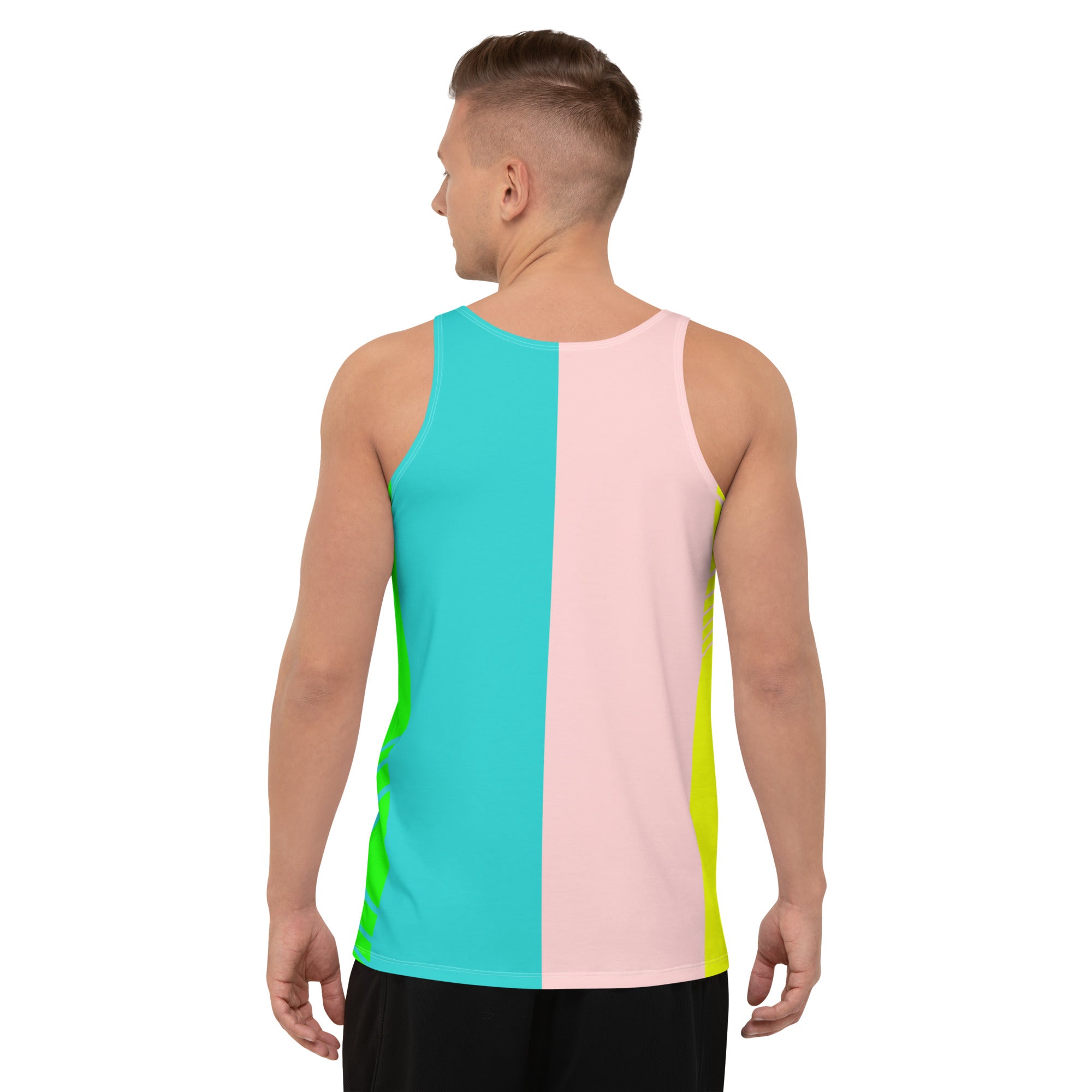 Comfortable Warrior Pose tank top for men.