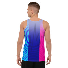 Close-up of the fabric and design of Elemental Stretch Men's Tank Top.