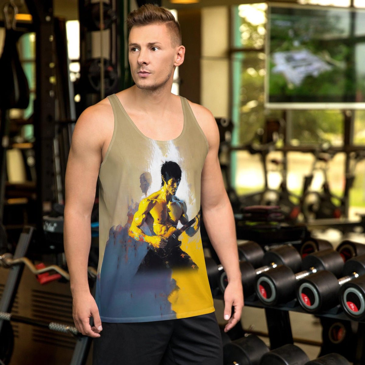 NS 825 Men's athletic tank top front view.
