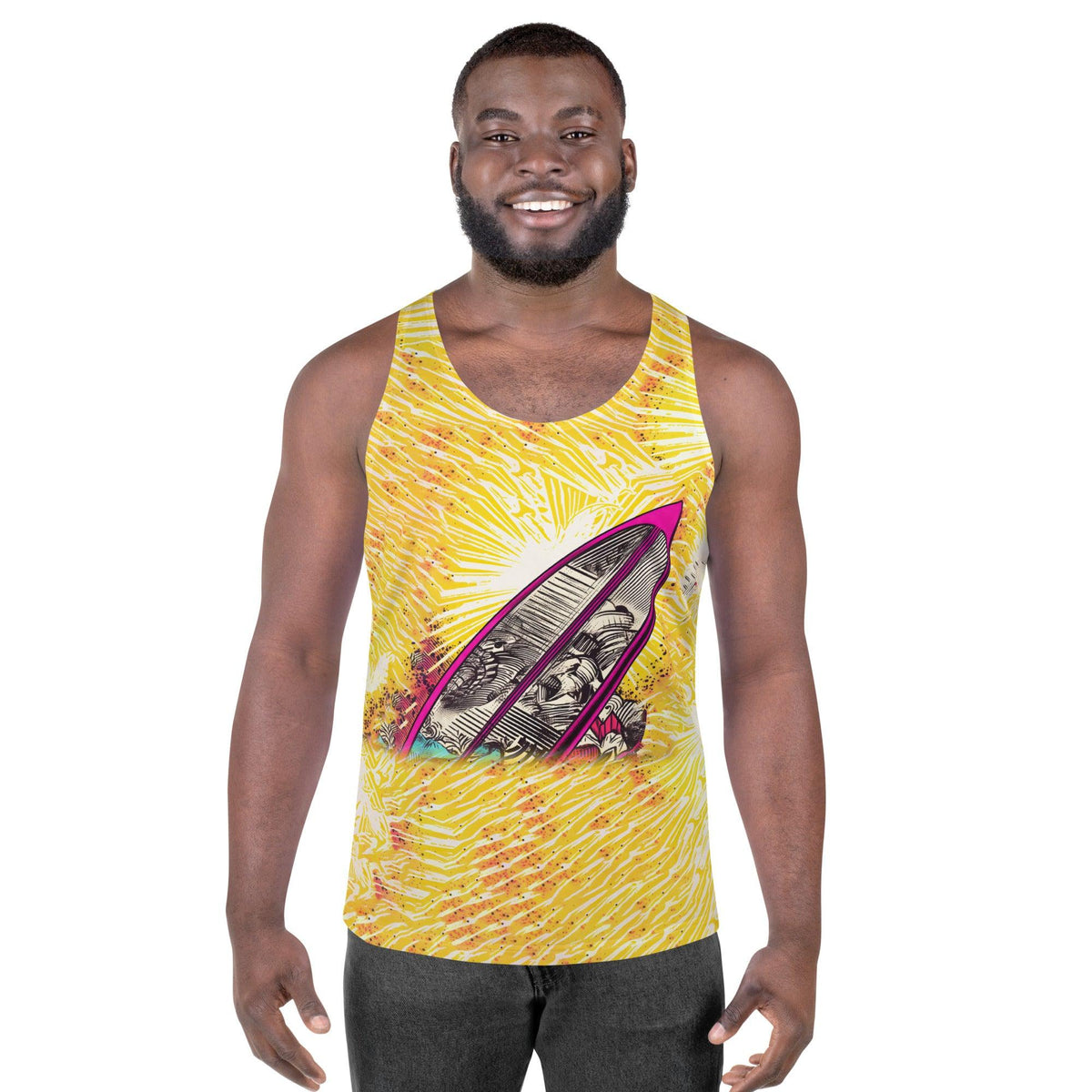 Sleek Surfing 5-35 Men's Tank Top for surfers and beach enthusiasts