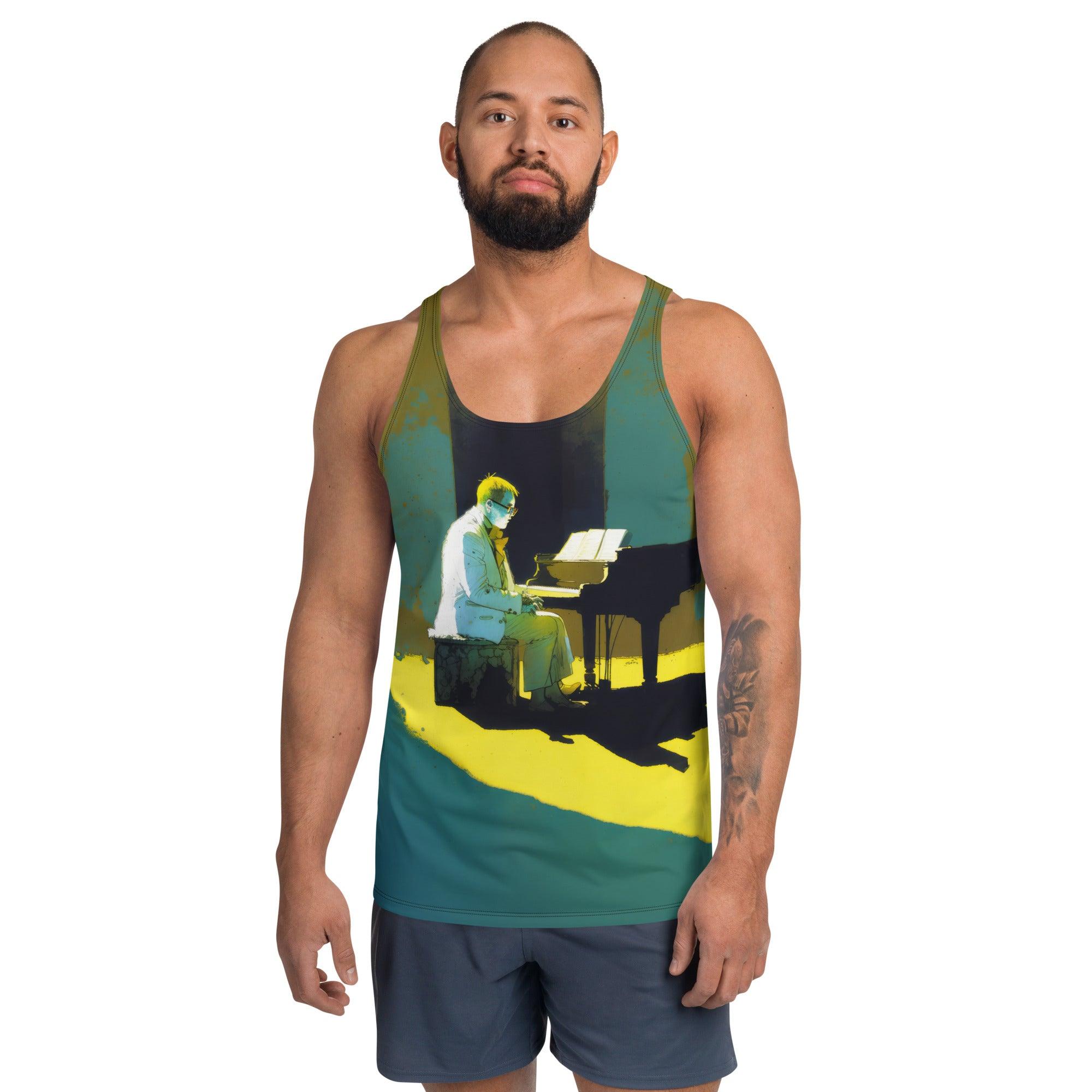 Dynamic SurArt 88 Men's Tank Top featuring a fusion of vibrant art and surf inspiration.