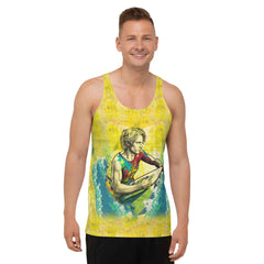 Eye-catching SurArt 1 33 Men's Tank Top with vibrant, surf-inspired artwork.