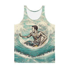 Bold SurArt 1 36 Men's Tank Top with artistic design for surfers who dare to stand out.