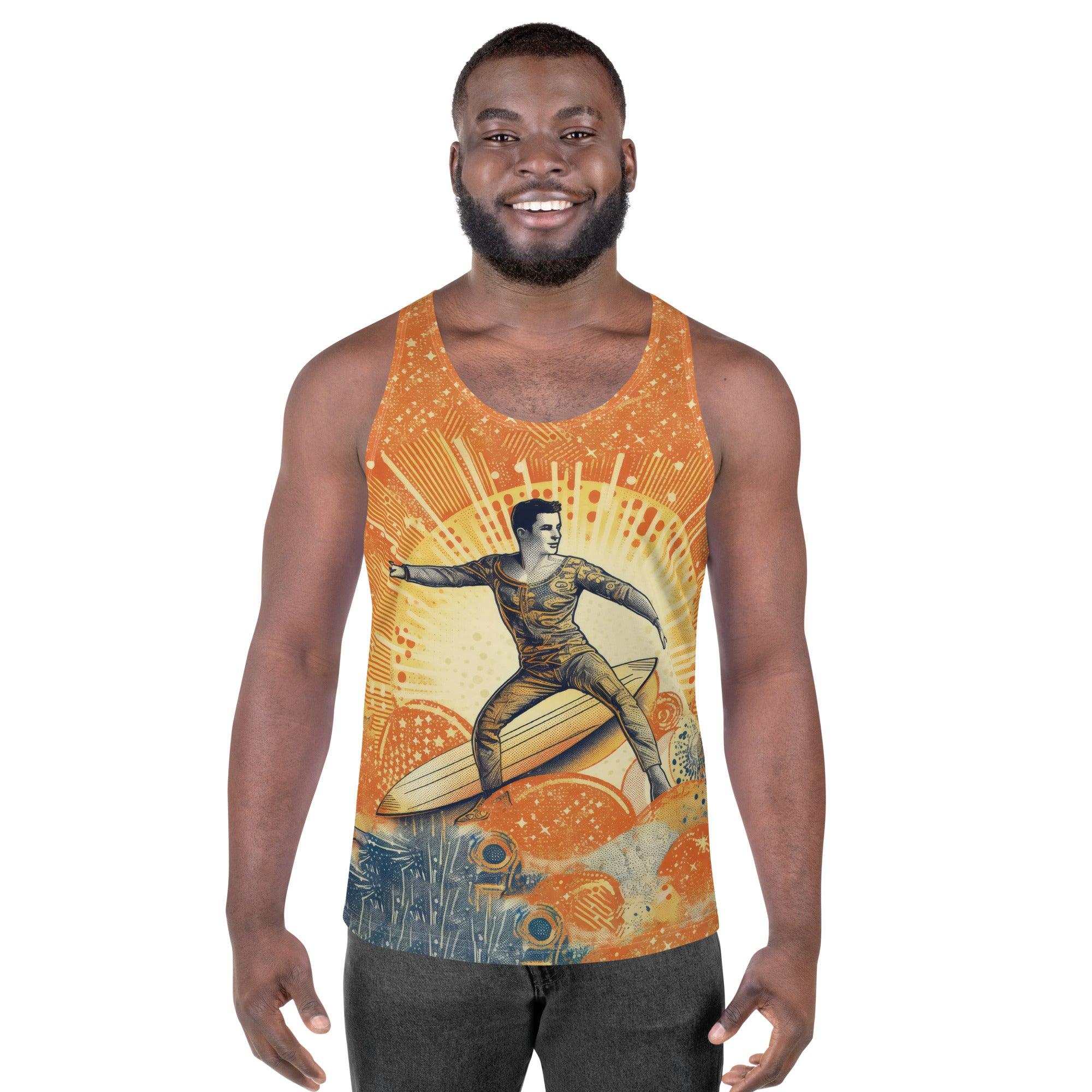 Stylish SurArt 1 08 Men's Tank Top with unique surf-inspired artwork for a standout look.